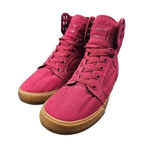 Supra Skytop Muska 001 Mens Size 11 Burgundy Canvas Gum Sole Skate Shoes S18270